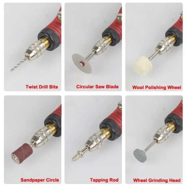 ⁦מקדחת מיניגריינדר חשמלית NEWACALOX 12V עם תקע EU/US – כולל 26 אביזרי חריטה וסט כלים רוטט במהירות משתנה⁩ – תמונה ⁦4⁩